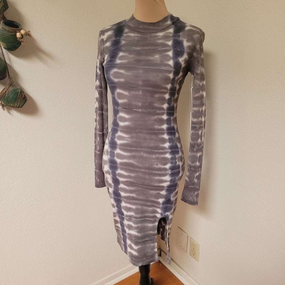 Young Fabulous and Broke Longsleeve Bodycon Tie Dye Dress - Picture 2 of 6